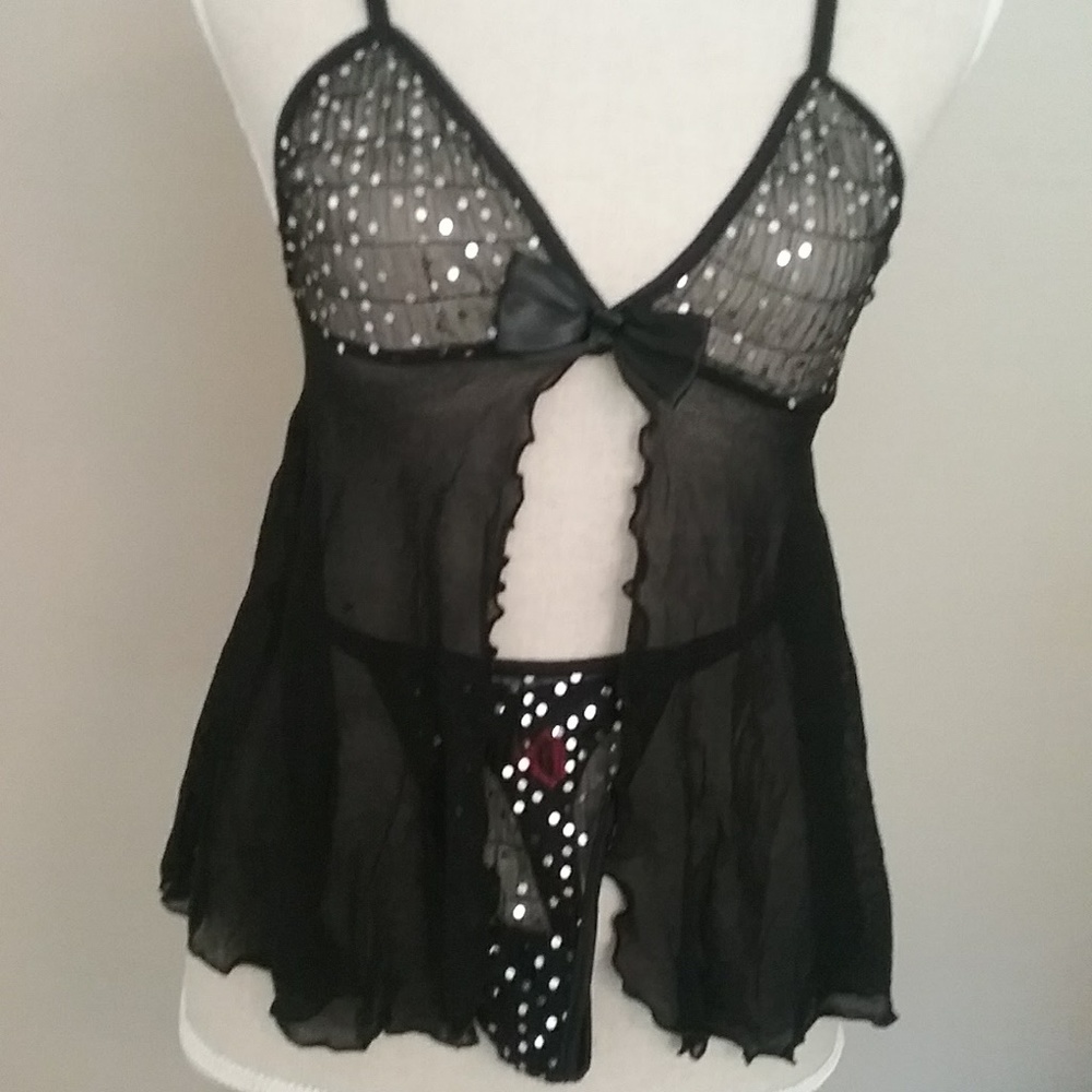 Coquette Babydoll Sleep Set, Gown & Thong, NWOT, S
